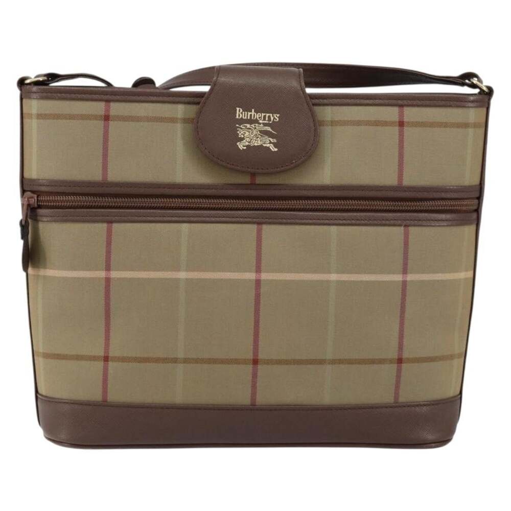 Burberry Nova Check Canvas Shoulder Bag Beige
